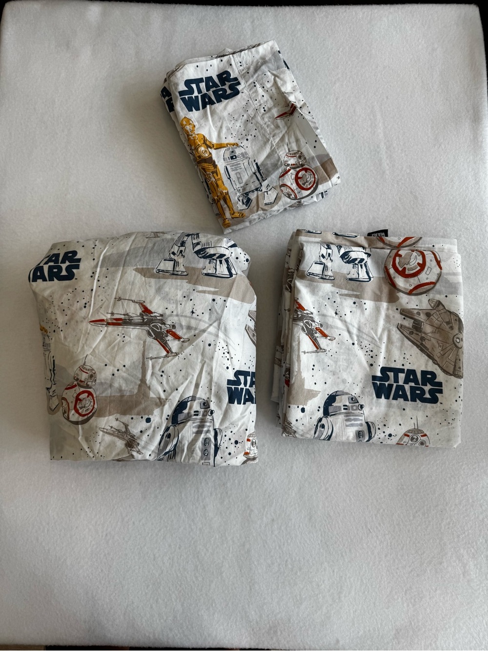 Pottery Barn Kids-Star Wars 100% Organic Cotton Galactic  Sheet Set- Size Full
